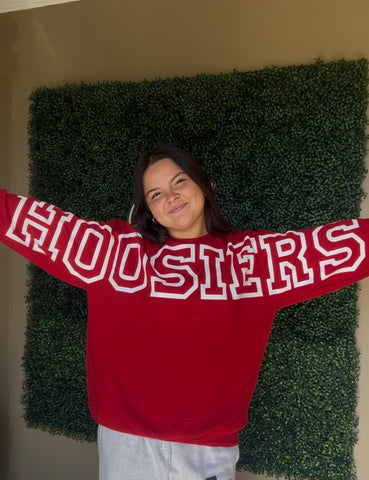 HOOSIERS large print crewneck