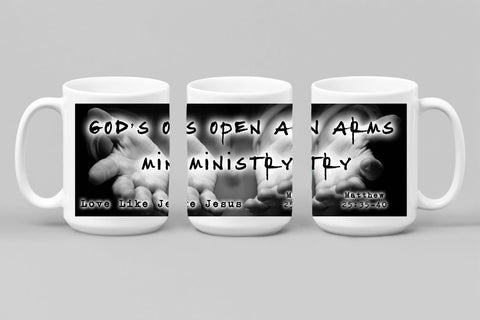 Gods Open Arms coffee mug
