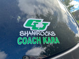 Personalized Shamrocks car decal