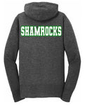 Ladies Fleece Zip Up Shamrocks Jacket