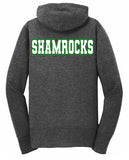 Ladies Fleece Zip Up Shamrocks Jacket